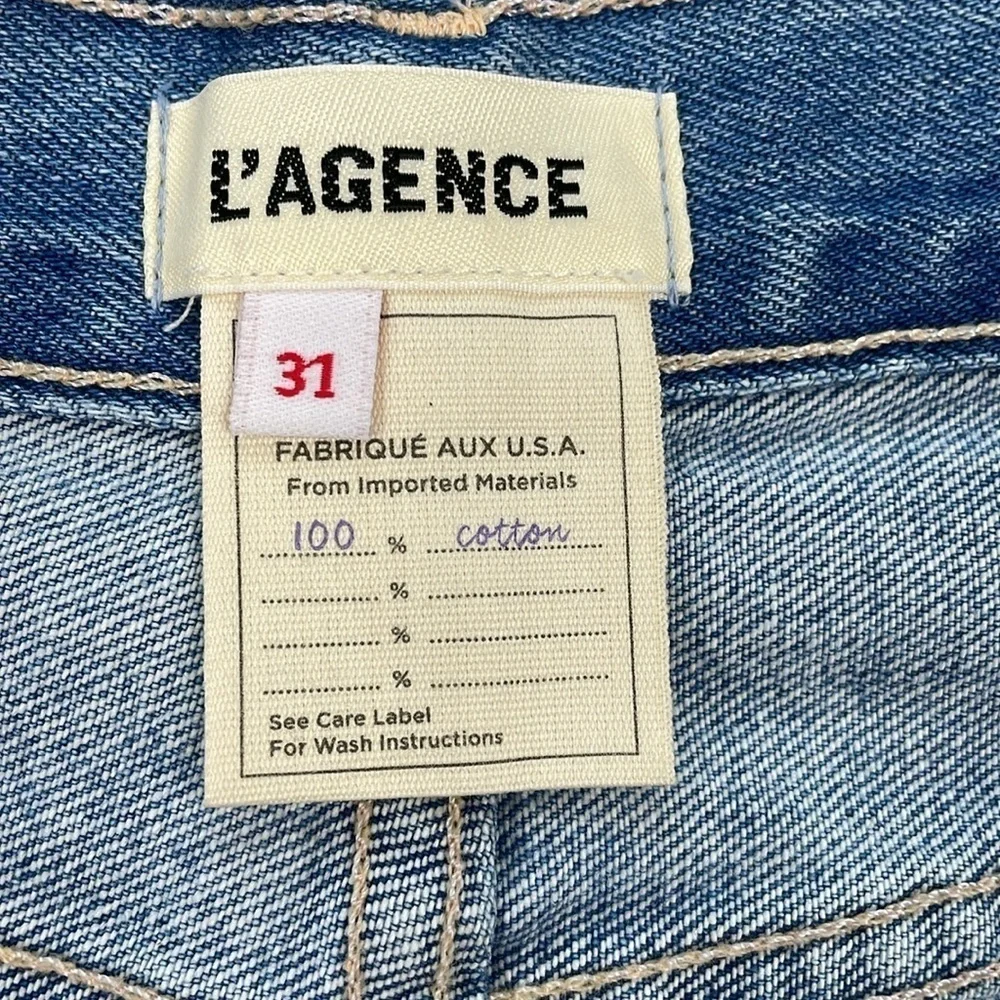 NWT L’Agence Beck Short Cutoff Jean High Rise Fontana Sz 31
